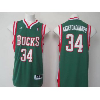 Milwaukee Bucks #34 Giannis Antetokounmpo Revolution 30 Swingman Green Jersey
