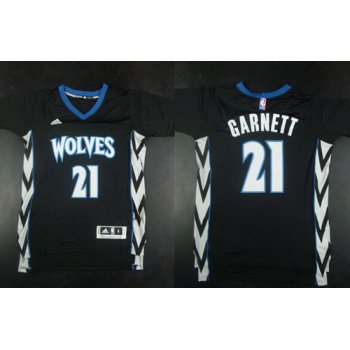 Minnesota Timberwolves #21 Kevin Garnett Revolution 30 Swingman 2014 New Black Jersey