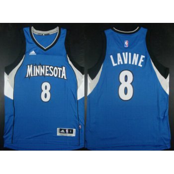 Minnesota Timberwolves #8 Zach LaVine Revolution 30 Swingman 2014 New Blue Jersey