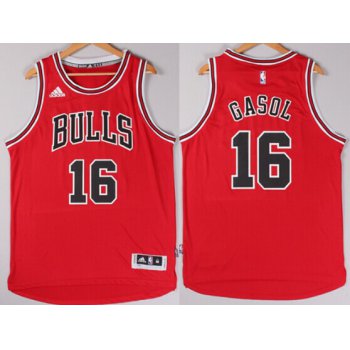 Chicago Bulls #16 Pau Gasol Revolution 30 Swingman 2014 New Red Jersey