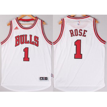 Chicago Bulls #1 Derrick Rose Revolution 30 Swingman 2014 New White Jersey