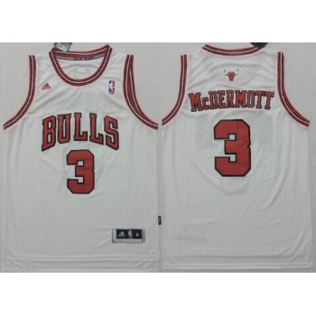 Chicago Bulls #3 Doug McDermott Revolution 30 Swingman White Jersey