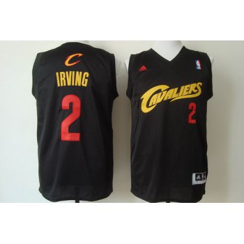 Cleveland Cavaliers #2 Kyrie Irving 2014 Black With Red Fashion Jersey