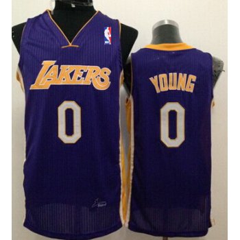 Los Angeles Lakers #0 Nick Young Purple Swingman Jersey