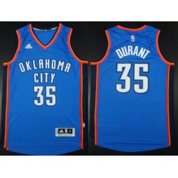 Oklahoma City Thunder #35 Kevin Durant Revolution 30 Swingman 2014 New Blue Jersey