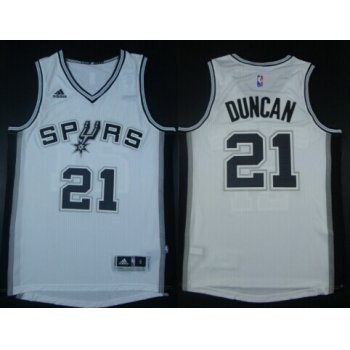 San Antonio Spurs #21 Tim Duncan Revolution 30 Swingman 2014 New White Jersey