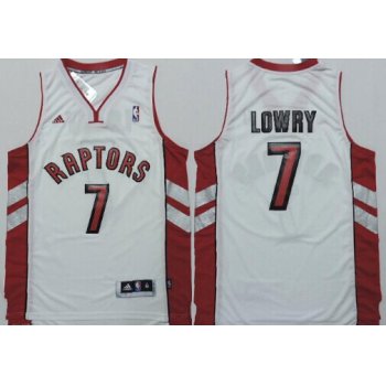 Toronto Raptors #7 Kyle Lowry Revolution 30 Swingman White Jersey