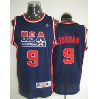 1992 Olympics Team USA #9 Michael Jordan Navy Blue Swingman Jersey