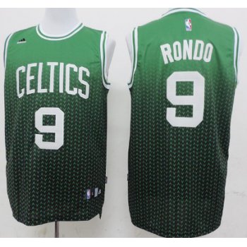 Boston Celtics #9 Rajon Rondo Green/Black Resonate Fashion Jersey