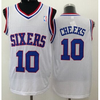 Philadelphia 76ers #10 Maurice Cheeks White Swingman Jersey
