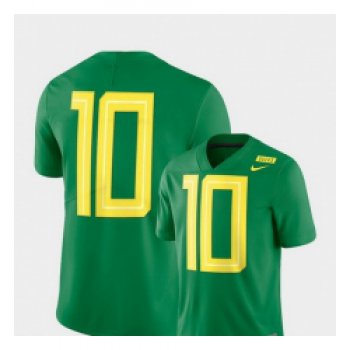 Men Oregon Ducks 10 Apple Green Nike 2018 Mighty Oregon Football Limited Jersey