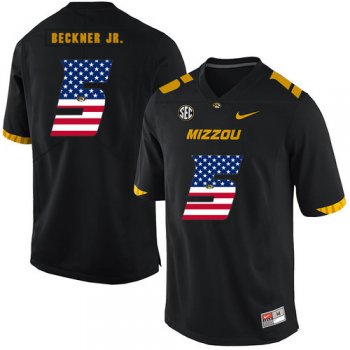 Missouri Tigers 5 Terry Beckner Jr. Black USA Flag Nike College Football Jersey