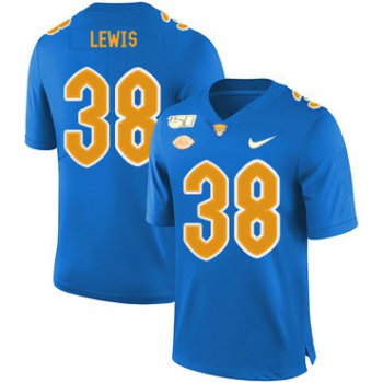 Pittsburgh Panthers 38 Ryan Lewis Blue 150th Anniversary Patch Nike College Football Jersey