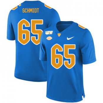 Pittsburgh Panthers 65 Joe Schmidt Blue 150th Anniversary Patch Nike College Football Jersey