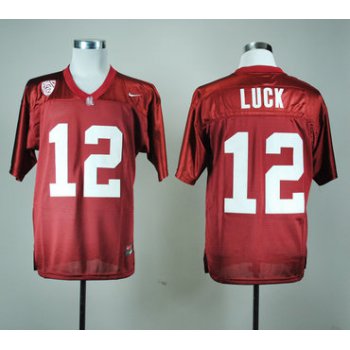 Stanford Cardinals 12 Andrew Luck Red Jerseys