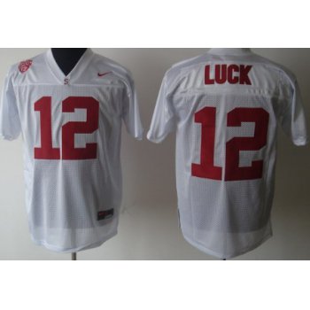 Stanford Cardinals #12 Andrew Luck White Jersey