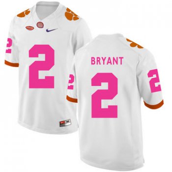 Clemson Tigers 2 Kelly Bryant White Breast Cancer Awareness College Football Jersey