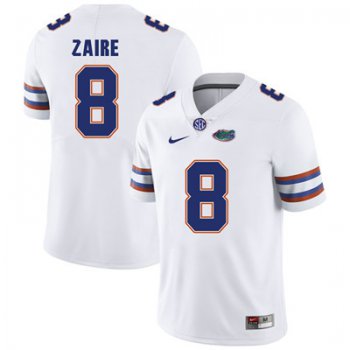 Florida Gators White #8 Malik Zaire Football Player Performance Jersey