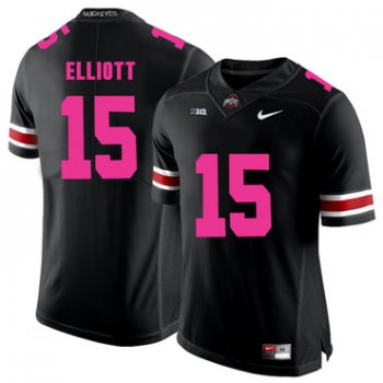 Ohio State Buckeyes 15 Ezekiel Elliott Black 2018 Breast Cancer Awareness College Football Jersey