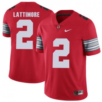 Ohio State Buckeyes 2 Marshon Lattimore Red 2018 Spring Game College Football Limited Jersey