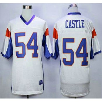 Blue Mountain State #54 Thad Castle White 2015 College Football Jersey