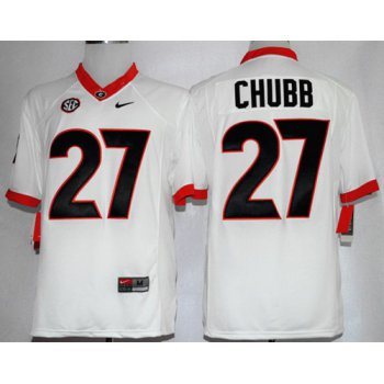 Georgia Bulldogs #27 Nick Chubb 2014 White Limited Jersey