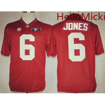 Men's Alabama Crimson Tide #6 Laurence Hootie Jones Red 2016 BCS College Football Nike Limited Jersey