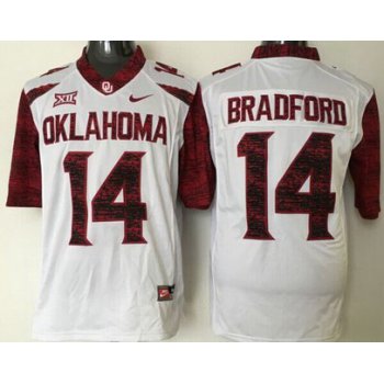 Men's Oklahoma Sooners #14 Sam Bradford White 2016 College Football Nike Limited Jersey