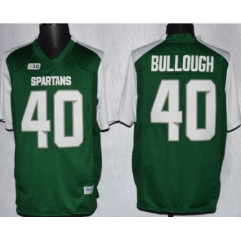 Michigan State Spartans #40 Max Bullough 2013 Green With White Jersey