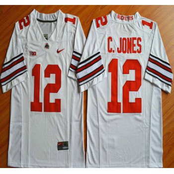 Ohio State Buckeyes #12 Cardale Jones White 2015 College Football Nike Limited Jersey