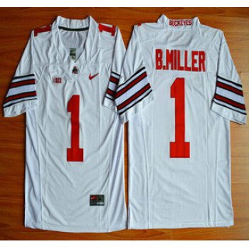 Ohio State Buckeyes #1 Baxton Miller White 2015 College Football Nike Limited Jersey