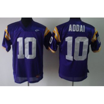 LSU Tigers #10 Joseph Addai Purple Jersey