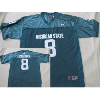 Michigan State Spartans #8 Kirk Cousins Green Jersey
