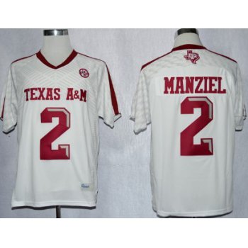 Texas A&M Aggies #2 Johnny Manziel 2013 White Jersey