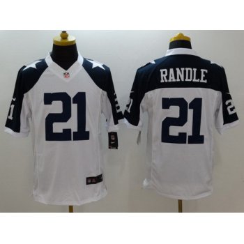 Men's Dallas Cowboys #21 Joseph Randle White Thanksgiving Alternate NFL Nike Limited Jersey
