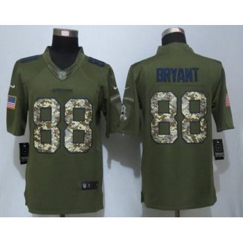 Men's Dallas Cowboys #88 Dez Bryant Green Salute To Service 2015 NFL Nike Limited Jersey