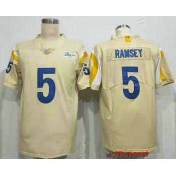 Men's Los Angeles Rams #5 Jalen Ramsey cream 2021 new vapor untouchable stitched nfl nike limited Jersey