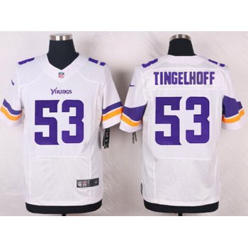 Men's Minnesota Vikings #53 Mick Tingelhoff White Retired Player NFL Nike Elite Jersey
