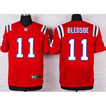 Men's New England Patriots #11 Drew Bledsoe Red Retired Player NFL Nike Elite Jersey