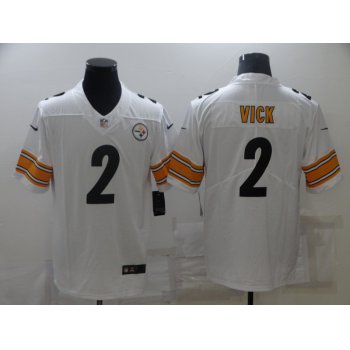 Men's Pittsburgh Steelers #2 Mike Vick White 2021 Vapor Untouchable Stitched NFL Nike Limited Jersey