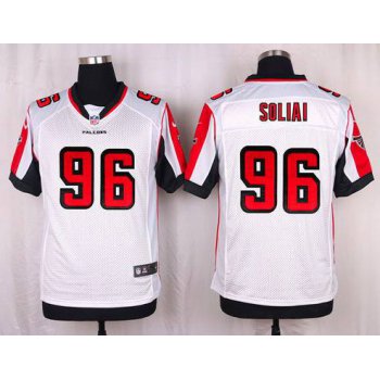 Men's Atlanta Falcons #96 Paul Soliai White Road NFL Nike Elite Jersey