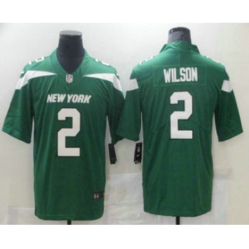 Men's New York Jets #2 Zach Wilson Green 2021 Vapor Untouchable Stitched NFL Nike Limited Jersey