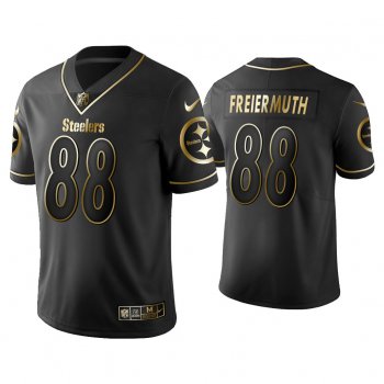 Men's Pittsburgh Steelers #88 Pat Freiermuth Golden Edition Vapor Limited Black Jersey