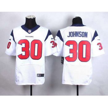 Men's Houston Texans #30 Kevin Johnson Nike White Elite Jersey
