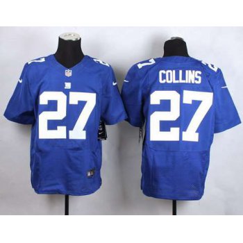 Men's New York Giants #27 Landon Collins Nike Blue Elite Jersey