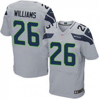 Men's Seattle Seahawks #26 Cary Williams Gray Alternate NFL Nike Elite Jersey