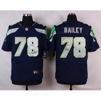 Men's Seattle Seahawks #78 Alvin Bailey Navy Blue Team Color NFL Nike Elite Jersey