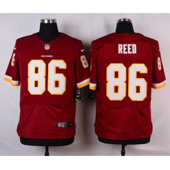 Men's Washington Redskins #86 Jordan Reed Burgundy Red Team Color NFL Nike Elite Jersey