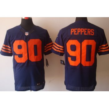 Nike Chicago Bears #90 Julius Peppers Blue With Orange Elite Jersey