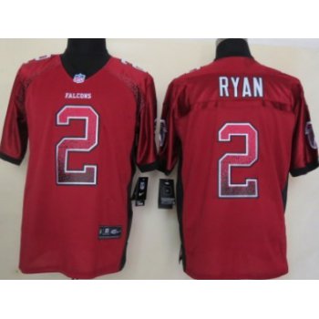 Nike Atlanta Falcons #2 Matt Ryan Drift Fashion Red Elite Jersey